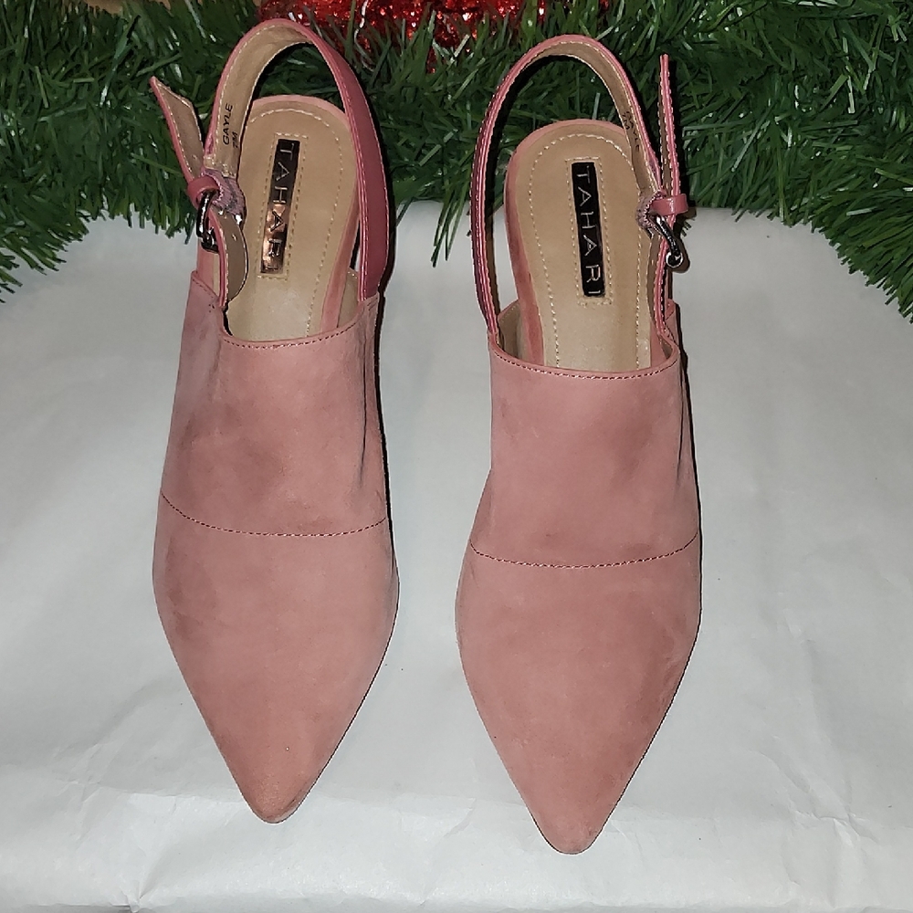 Tahari Blush Pink Slingback Heels - Picture 1 of 9